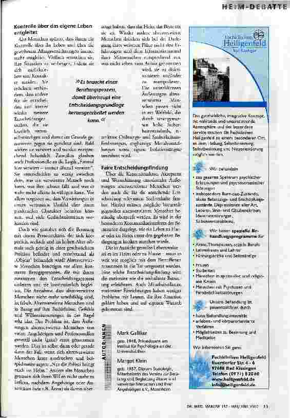Vorschauseite 2: Alte Menschen entscheiden selbst
