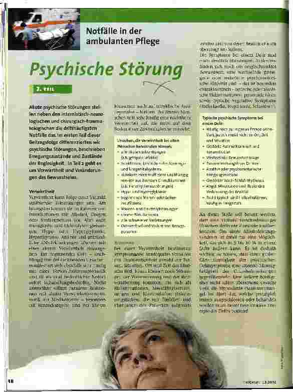 Vorschauseite 1: Psychische Störung 2. Teil