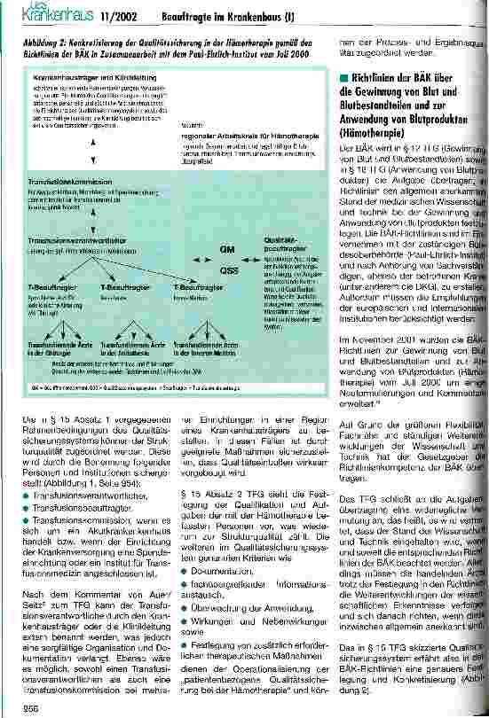 Vorschauseite 3: Rechtliche Anforderungen an das Unternehmen Krankenhaus - Pflichten nach dem Transfusionsgesetz