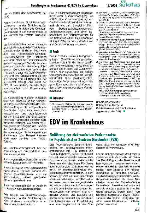 Vorschauseite 6: Rechtliche Anforderungen an das Unternehmen Krankenhaus - Pflichten nach dem Transfusionsgesetz
