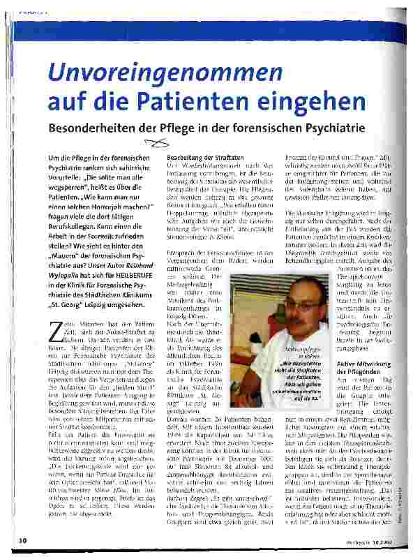 Vorschauseite 1: Unvoreingenommen auf die Patienten eingehen