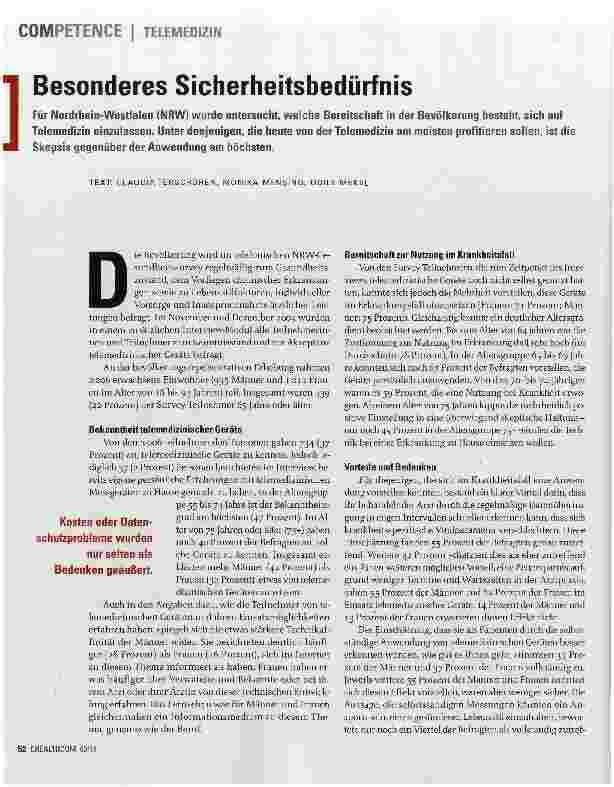 Vorschauseite 1: Besonderes Sicherheitsbedürfnis