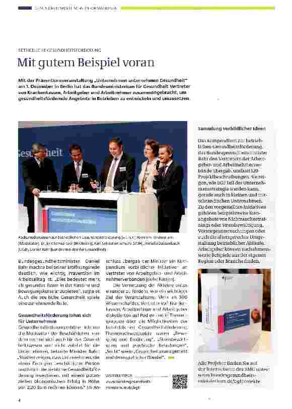 Vorschauseite 1: Mit gutem Beispiel voran