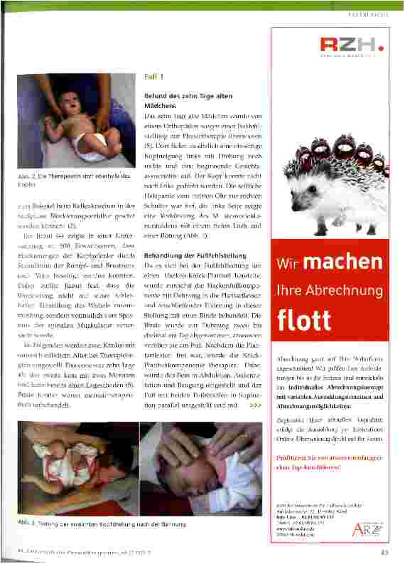 Vorschauseite 2: Physiotherapeutische Behandlung bei Plagiozephalus