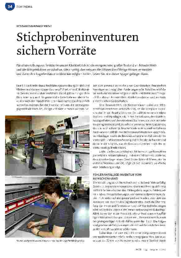 Vorschauseite 1: Stichprobeninventuren sichern Vorräte