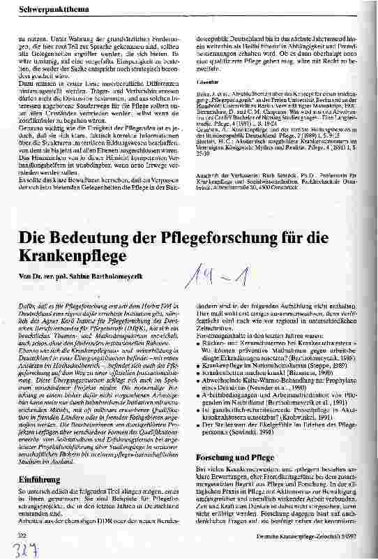 Vorschauseite 3: Zur Akademisierung der Pflege