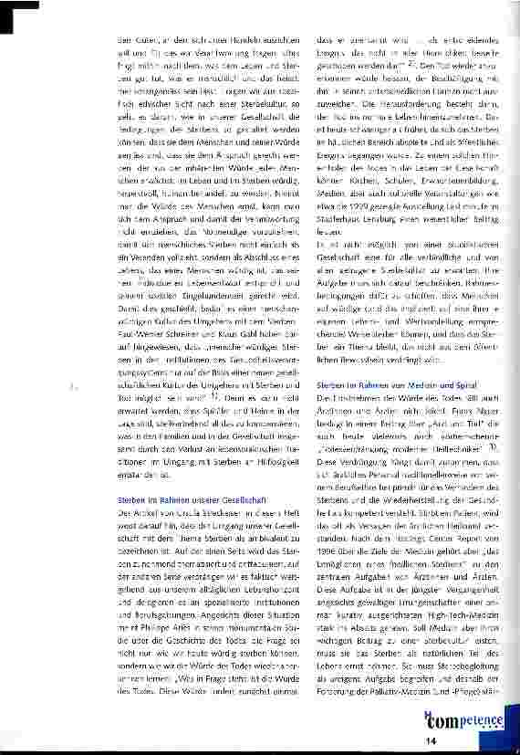 Vorschauseite 2: Sterbekultur als Teil einer Lebenskultur