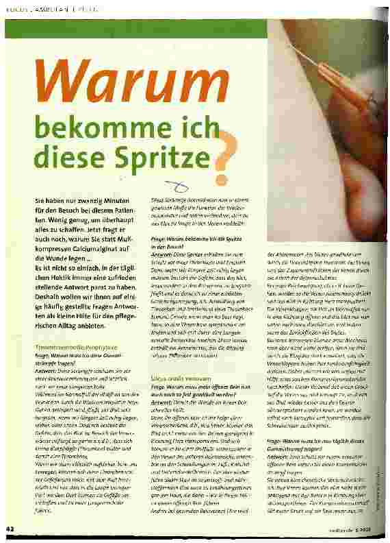 Vorschauseite 1: Warum bekomme ich diese Spritze?