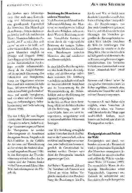 Vorschauseite 2: Untersuchung des Menschenbildes Humanistische Pflege Nach Paterson und Zderad