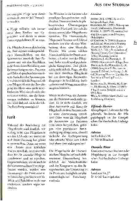 Vorschauseite 6: Untersuchung des Menschenbildes Humanistische Pflege Nach Paterson und Zderad