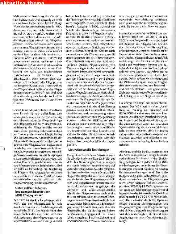 Vorschauseite 3: Erkennt der MDK gute Pflege? Strukturqualität + Prozessqualität = Ergebnisqualität?