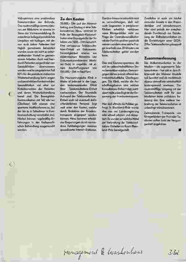 Vorschauseite 3: Telekonsultation - Neue Wege in der medizinischen Kommunikation