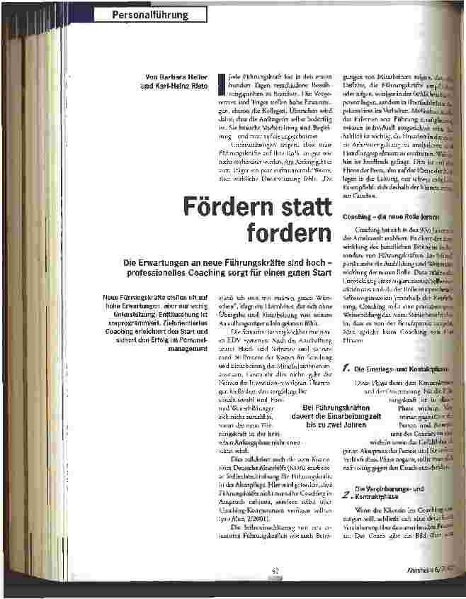 Vorschauseite 1: Fördern statt fordern