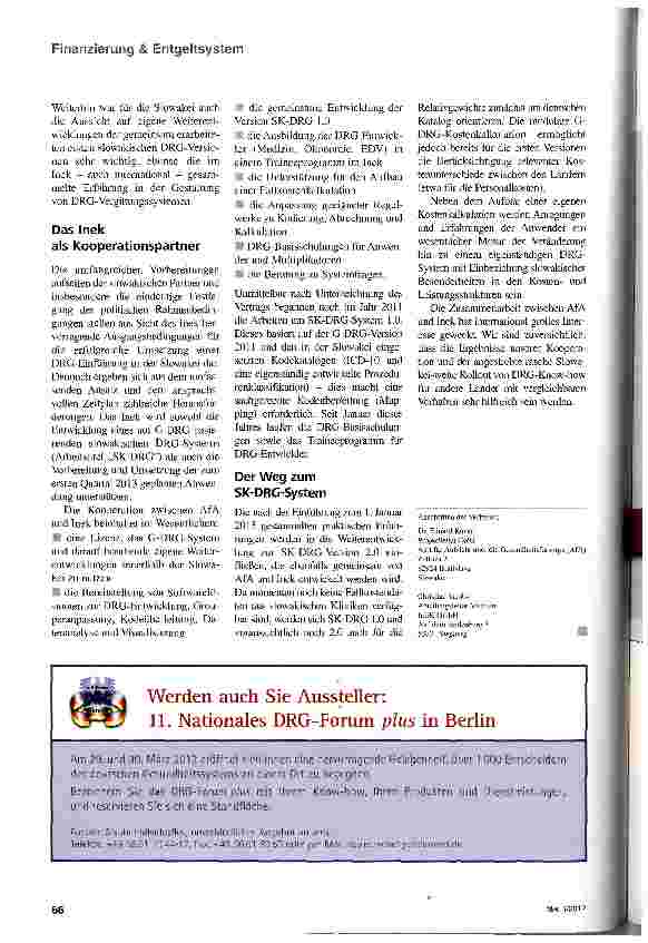 Vorschauseite 3: G-DRG goes Slovakia