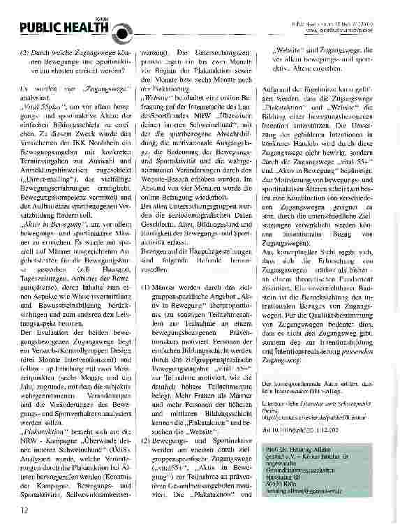 Vorschauseite 2: „Überwinde deinen inneren Schweinehund - Analyse von Zugangswegen zur Motivierung bewegungsinaktiver Älterer