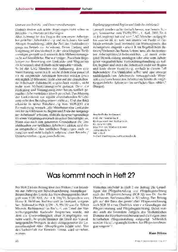 Vorschauseite 5: Ist Umkleidezeit Arbeitszeit oder Freizeit?