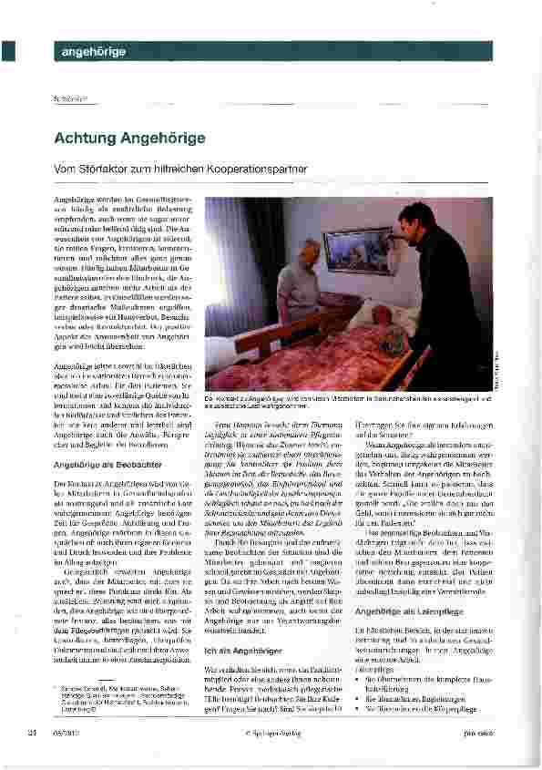 Vorschauseite 1: Achtung Angehörige