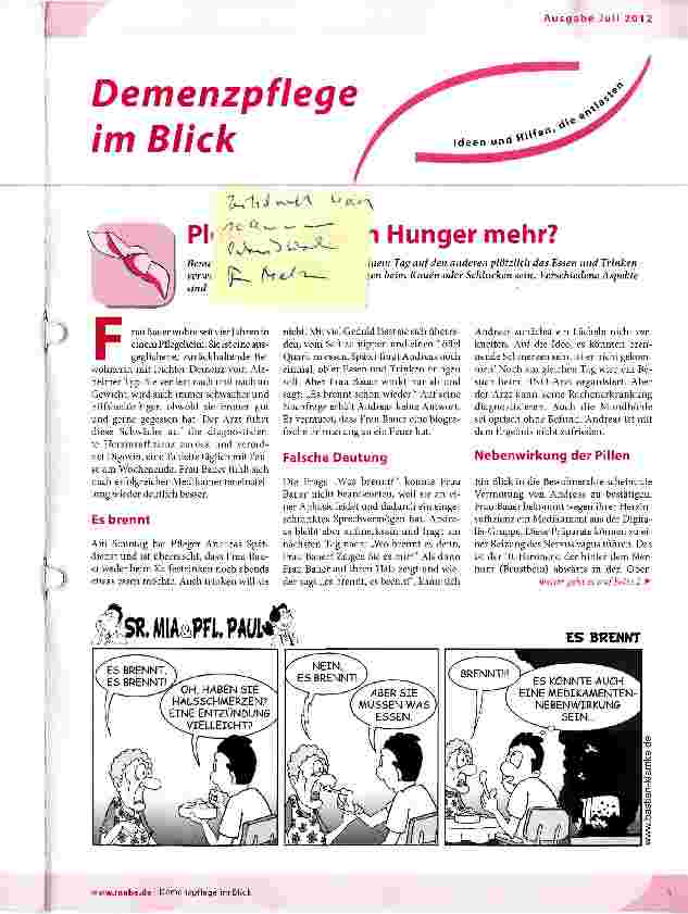 Vorschauseite 1: Plötzlich keinen Hunger mehr?