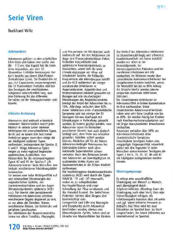 Vorschauseite 1: Serie Viren