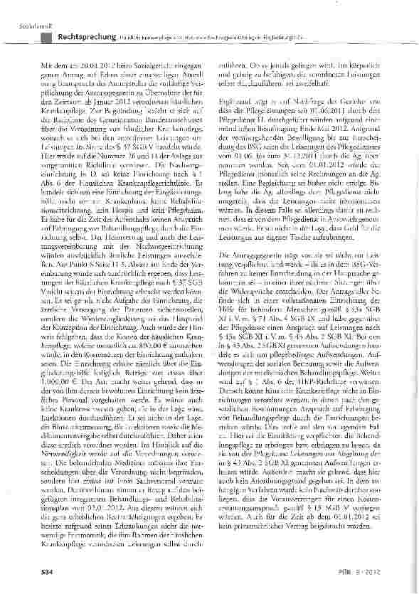 Vorschauseite 4: Häusliche Krankenpflege - vollstationäre Nachsorgeeinrichtung der Eingliederungshilfe (hier: Blutzuckermessungen, Insulin-Injektionen, Herrichten der Medikamentengabe)