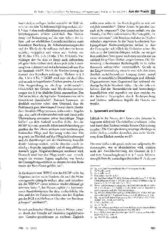 Vorschauseite 3: Das Hessische Gesetz über Betreuungsund Pflegeleistungen Ein kritischer Überblick (1. Teil)