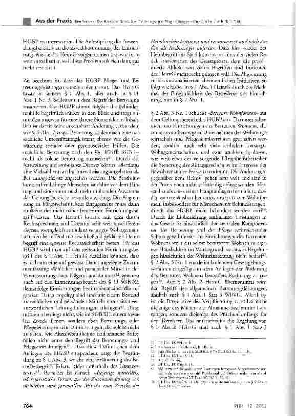 Vorschauseite 6: Das Hessische Gesetz über Betreuungsund Pflegeleistungen Ein kritischer Überblick (1. Teil)
