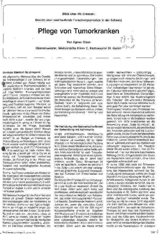 Vorschauseite 1: Pflege von Tumorkranken