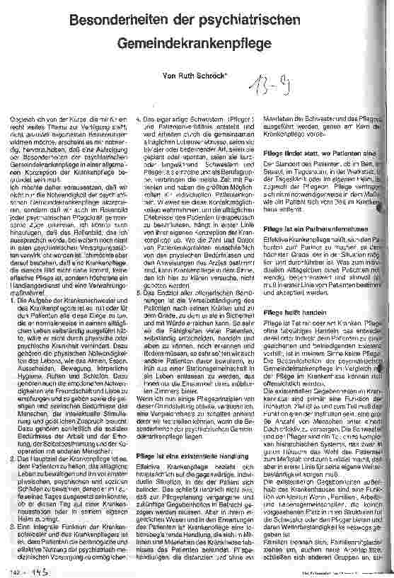 Vorschauseite 1: Besonderheiten der psychiatrischen Gemeindekrankenpflege