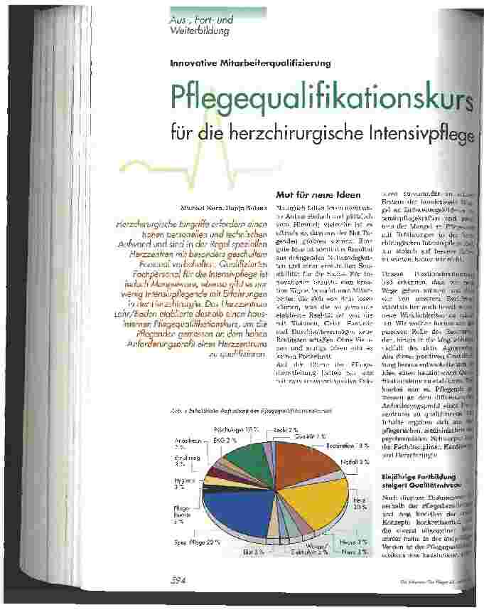 Vorschauseite 1: Pflegequalifikationskurs für die herzchirurgische Intensivpflege