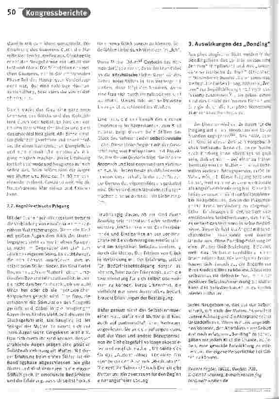 Vorschauseite 3: Bonding - die sensibelste Phase der kindlichen Prägung in den ersten zwei Lebensstunden