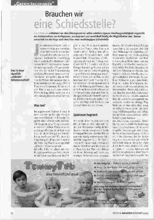 Vorschauseite 1: Brauchen wir eine Schiedstelle?