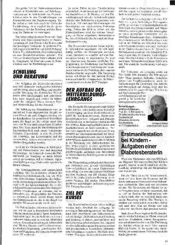 Vorschauseite 2: Hilfe zur Selbsthilfe Weiterbildung Diabetesberaterin