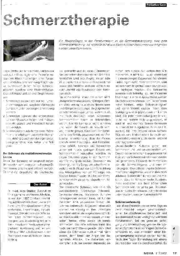 Vorschauseite 1: Schmerztherapie