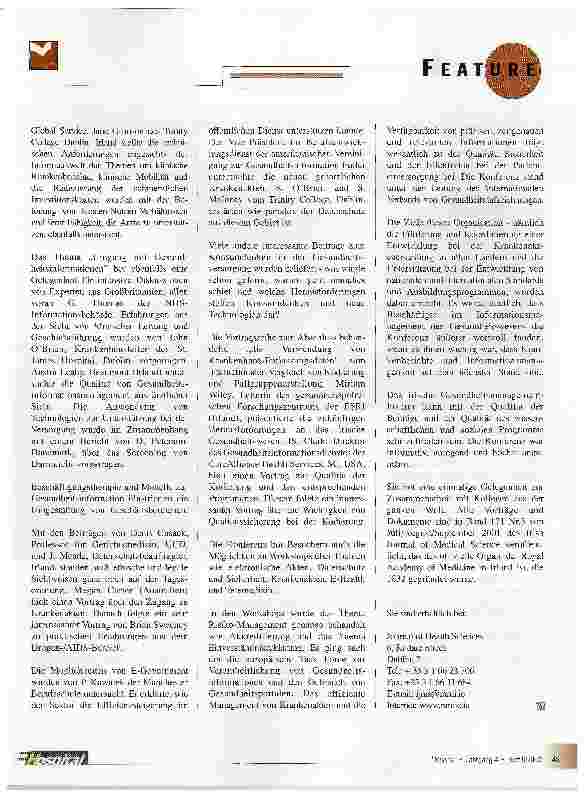 Vorschauseite 2: Neue Krankenhaustechnologien behutsam mit Patientenbedürfnissen in Einklang bringen