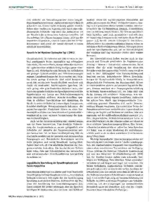 Vorschauseite 3: Logopädische Therapie bei fazioskapulo-humeraler Muskeldystrophie und myotoner Dystrophie Typ 1 (Curschmann, Steinert) im Erwachsenenalter