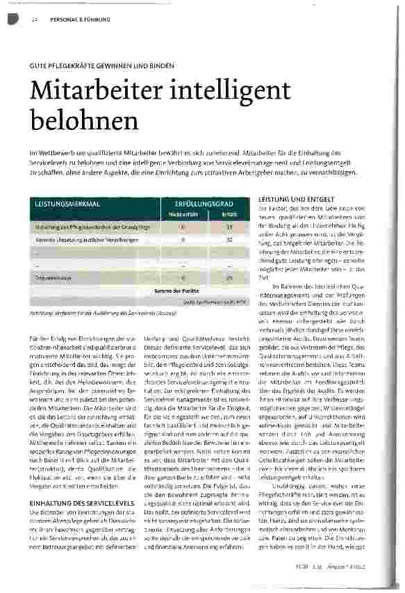 Vorschauseite 1: GUTE PFLEGEKRÄFTE GEWINNEN UND BINDENMitarbeiter intelligent belohnen