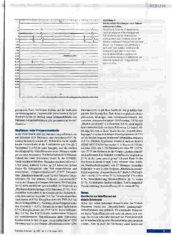Vorschauseite 3: Vorhofflimmern - Gesichertes und Neues