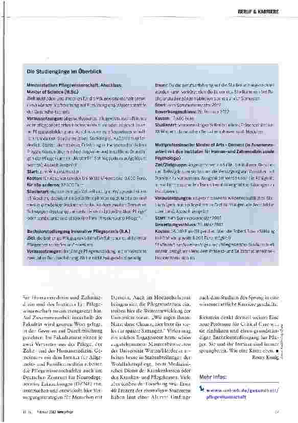 Vorschauseite 4: Das Stanford der Pflegewissenschaft