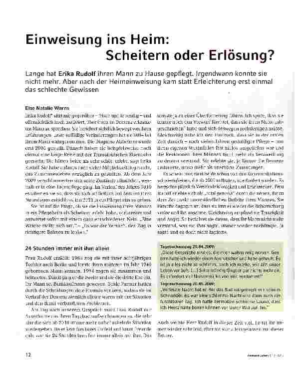 Vorschauseite 1: Einweisung ins Heim: Scheitern oder Erlösung?