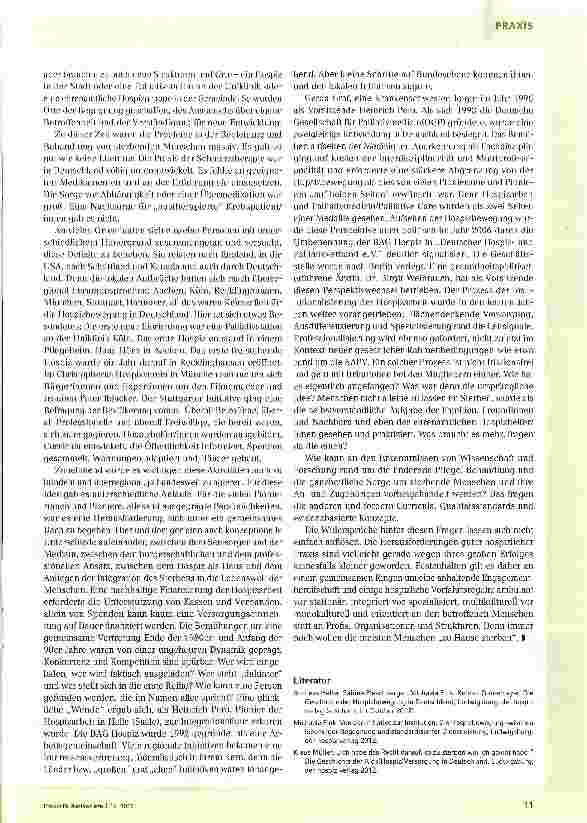 Vorschauseite 2: Sterben, Tod und Trauer gehören auf die Agenda der GesellschaftEine kurze Geschichte der Hospizbewegung in Deutschland