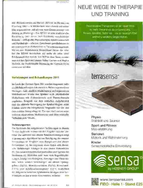 Vorschauseite 2: Multidisziplinäre Betreuung von Weltklasse-Tennisspielern