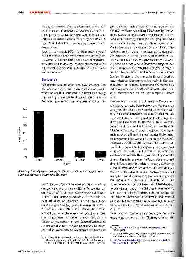 Vorschauseite 5: Kombinierte Zitationsanalyse in Zeitschriften und Datenbanken