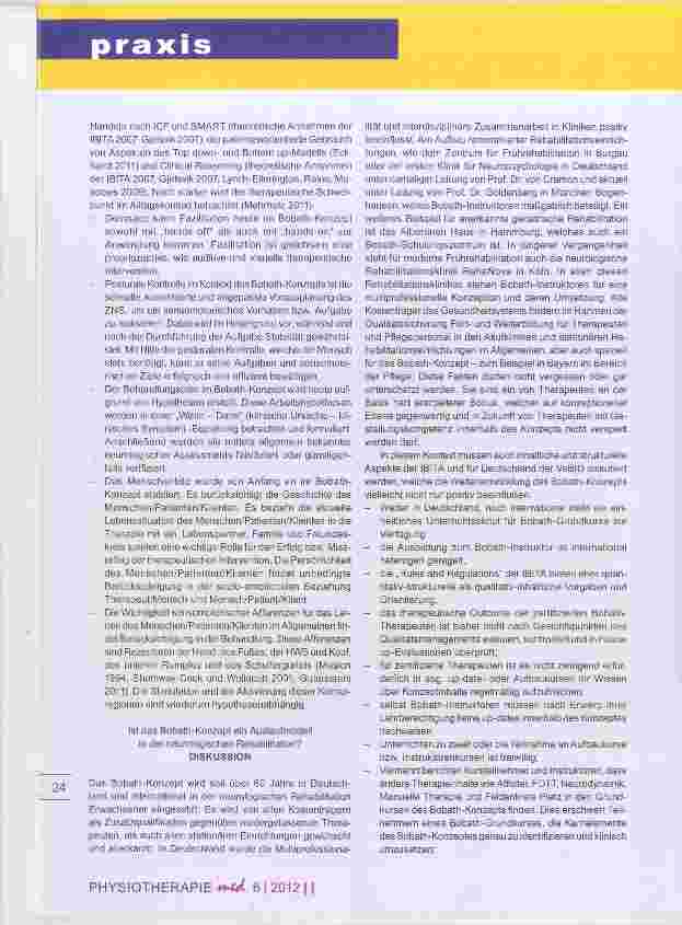 Vorschauseite 4: Das Bobath-Konzept ein Auslaufmodell in der neurologischen Rehabilitation von Erwachsenen?