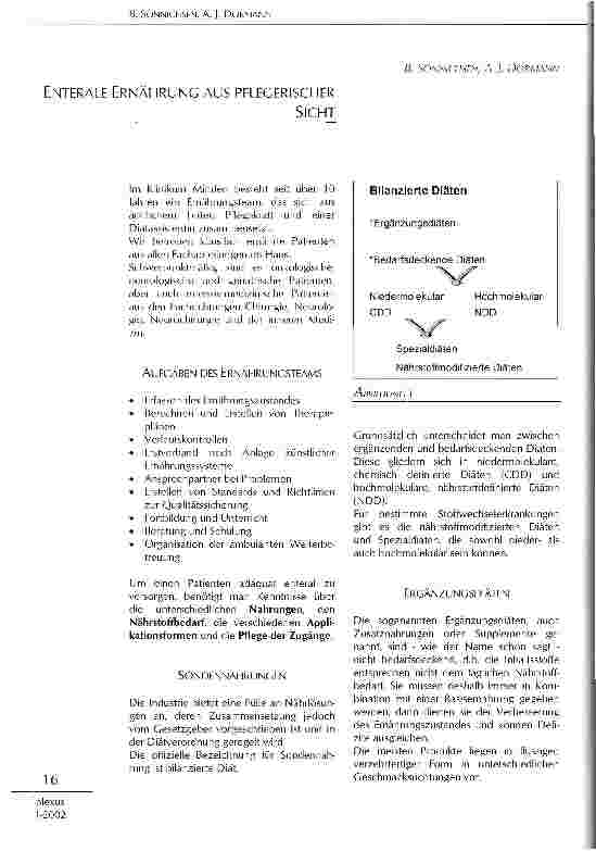 Vorschauseite 1: Enterale Ernährung aus pflegerischer Sicht