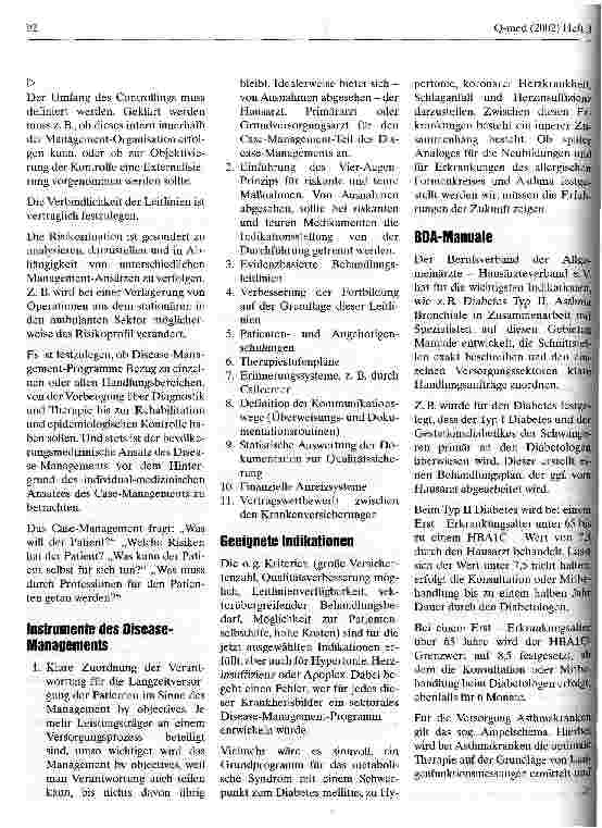 Vorschauseite 5: Disease-Management aus Sicht der Ärzte