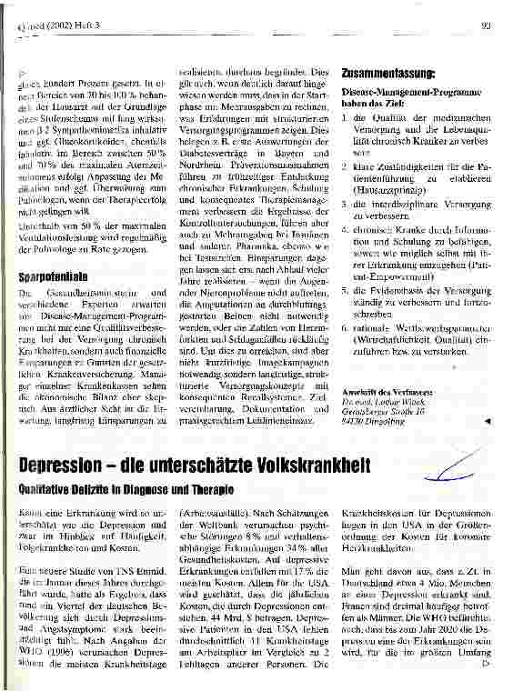 Vorschauseite 6: Disease-Management aus Sicht der Ärzte