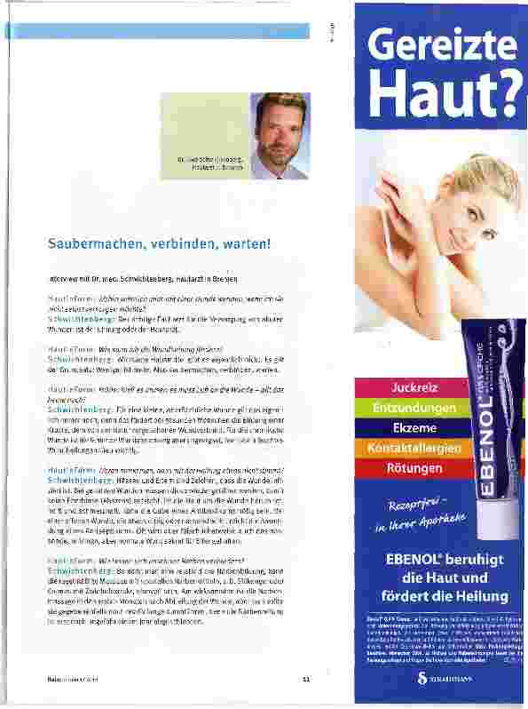 Vorschauseite 4: Schnittoder Schürfwunde? Die Haut richtig behandeln