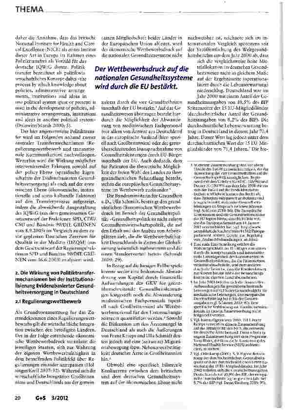 Vorschauseite 2: Das Institut für Qualität und Wirtschaftlichkeit im Gesundheitswesen - ein deutsches NICE?