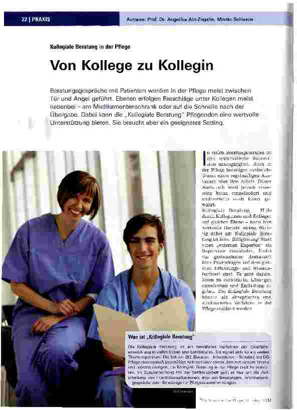 Vorschauseite 1: Von Kollege zu Kollegin