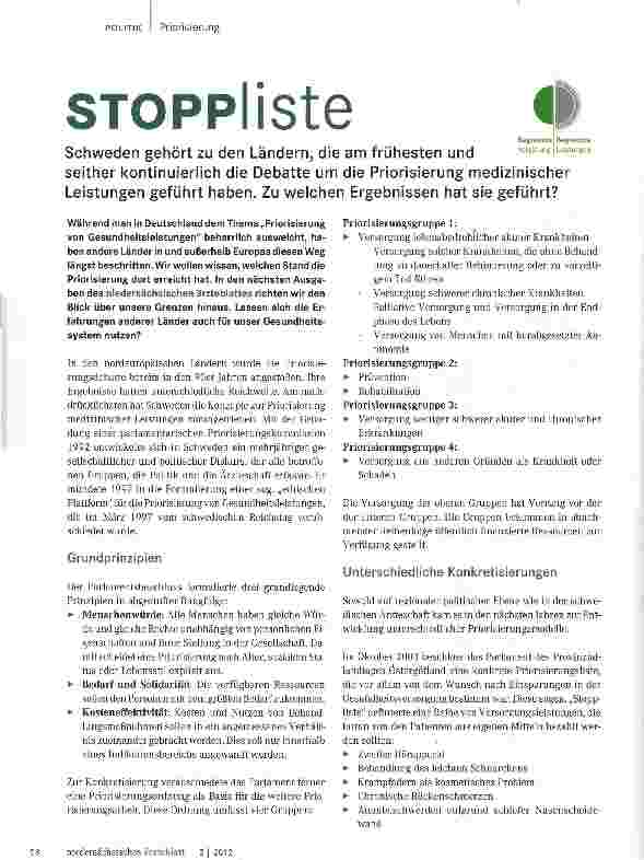 Vorschauseite 1: STOPPliste